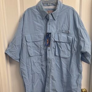 Fly Fishing Light Blue Short Sleeve Shirt